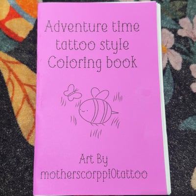 Adventure time tattoo style coloring book 