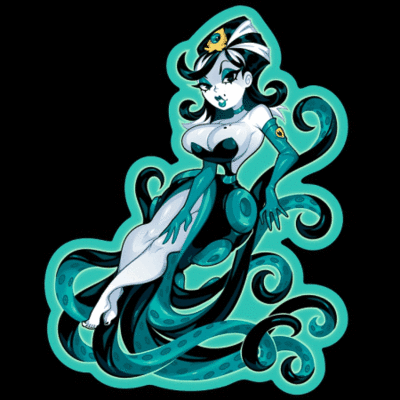 Teal squeenie stickers