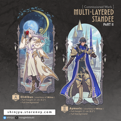 Aymeric & elidibus : 8" multi-layered standee