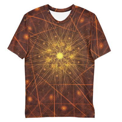 Cosmic radiance: a stellar intersection men's t-shirt