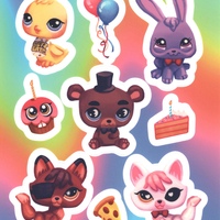 FNAF Stickersheet (returning soon) - Thumbnail 1