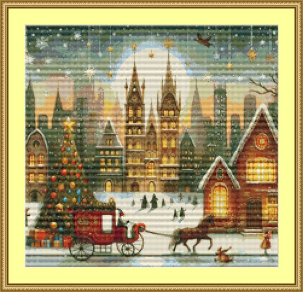Christmas City 24 Cross Stitch Pattern