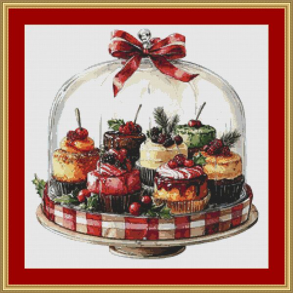 Christmas Dessert 4 Cross Stitch Pattern