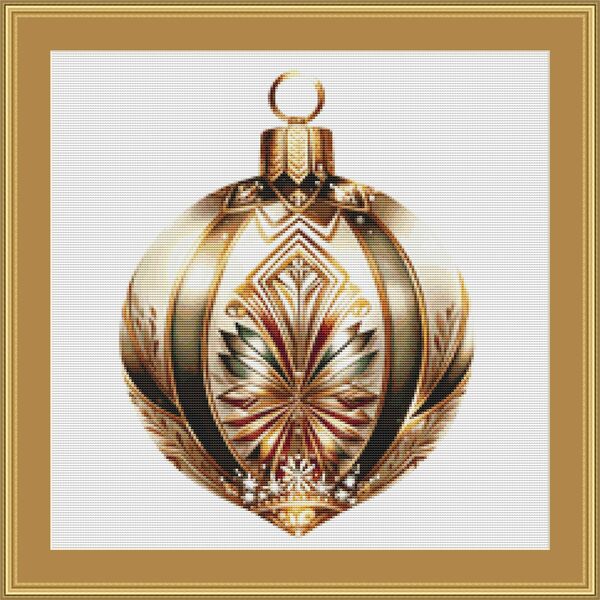 Art Deco Bauble 12 Cross Stitch Pattern