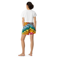 Rainbow Unisex Athletic Long Shorts - Thumbnail 2