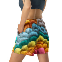 Rainbow Unisex Athletic Long Shorts - Thumbnail 4