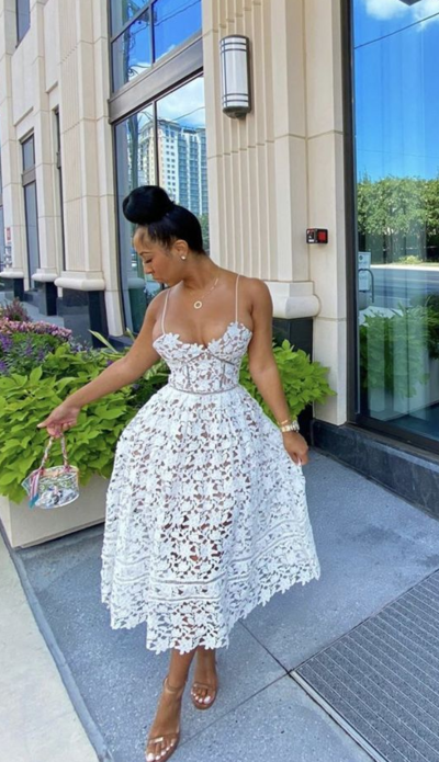 Beautiful White Lace Prom Dresses For Women