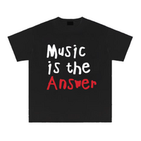 Free Shipping-MUSIC IS THE ANSWER TEE - Thumbnail 1