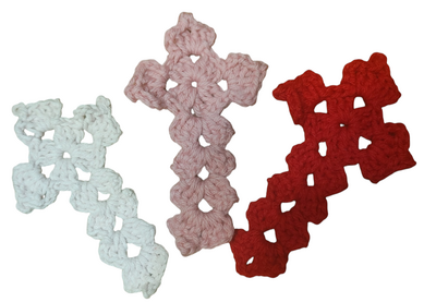 Crochet cross bookmark