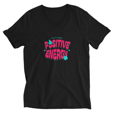 Positive energy unisex short sleeve v-neck t-shirt