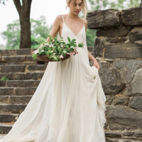 Casual Wedding Dresses Backless Spaghetti Straps - Thumbnail 2
