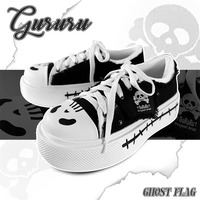 Ghost Flag Platform Canvas Sneakers - Thumbnail 7