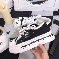 Ghost Flag Platform Canvas Sneakers - Thumbnail 8