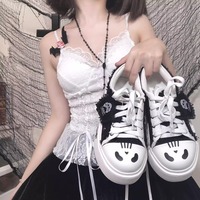Ghost Flag Platform Canvas Sneakers - Thumbnail 5