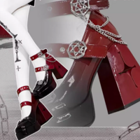 Y2K Starry Night Witch Platform Heels - Thumbnail 3
