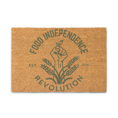 Food independence revolution coir doormat