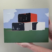  Retreat House (Orange Modular) 9" x 12" - Thumbnail 1