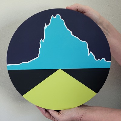 Shiprock - original painting, circle