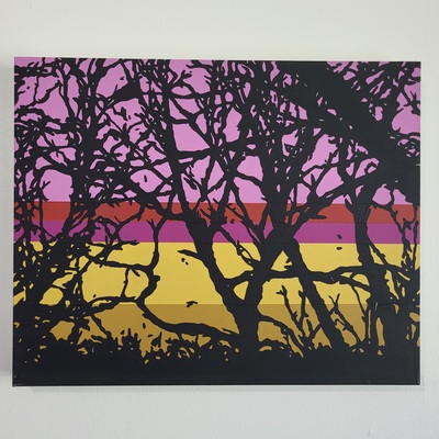 Tanglewood Lines - original painting, rectangle