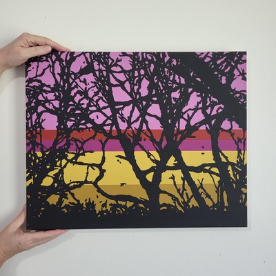 Tanglewood lines - original painting, rectangle