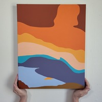 Agent Orange Sunrise 20" x 16" SOLD - Thumbnail 1