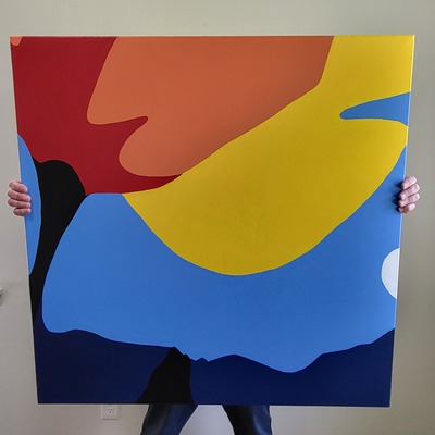 New dawn highway - original painting, square
