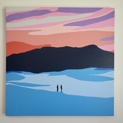 Desert Songs - original painting, square