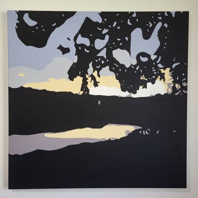 Starlight walker i - original painting, square