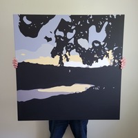 Starlight Walker I - original painting, square - Thumbnail 1