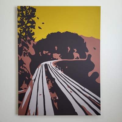 Trestle Vista Trail, Cloudcroft - original painting, rectangle