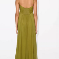 Elegant Straps Olive Green Chiffon Evening Dresses - Thumbnail 2