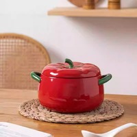 Whimsical Tomato Ceramic Casserole Bowl - Thumbnail 2