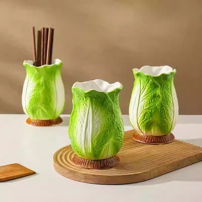 Chinese cabbage-shaped ceramic containers
