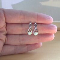 BOXED GIFT SET/Sterling Silver White Opal Pendant & Chain/Opal Necklace/Opal Jewellery/Opal Jewelry/October Birthstone/UK - Thumbnail 6