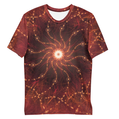 Cosmic Radiance: A Symmetric Light Burst Men's t-shirt