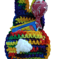 Easter Crochet bunny pocket - Thumbnail 4
