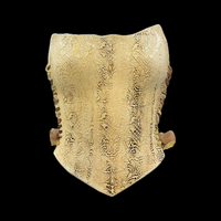 Embroidered Leather 3 piece wearable ceramic corset by: Nicole Moan  - Thumbnail 8