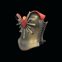 Burning Heart 3 piece wearable ceramic corset by: Nicole Moan  - Thumbnail 7