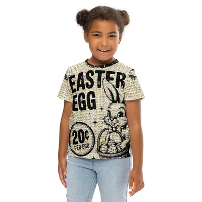 Pearly bunny kids crew neck t-shirt