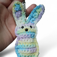 Crochet Easter Peep key chain - Thumbnail 2