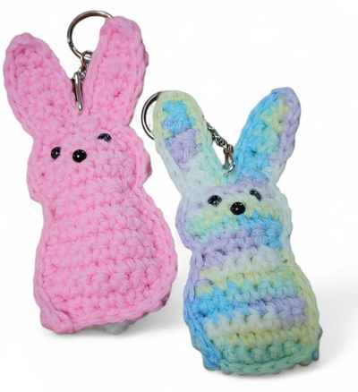 Crochet Easter Peep key chain