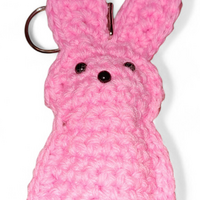Crochet Easter Peep key chain - Thumbnail 1