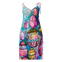 Easter Tie-strap midi dress - Thumbnail 1