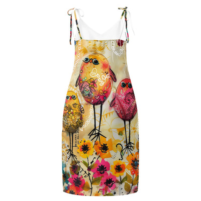Birdie tie-strap midi dress