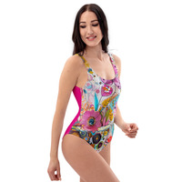 Spring Time One-Piece Swimsuit - Thumbnail 1
