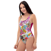 Spring Time One-Piece Swimsuit - Thumbnail 2