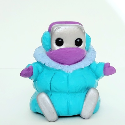 Limited edition puffer jacket robot figurine resin art toy collectible