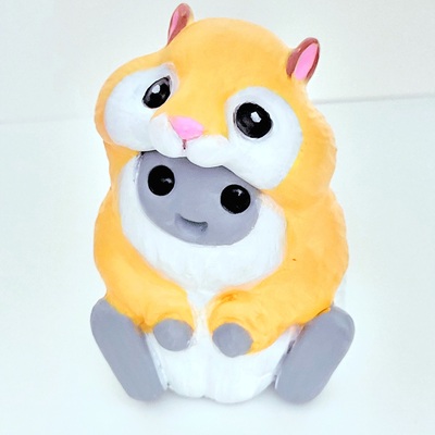 Hamster robot figurine resin art toy  collectible gift