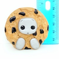 Chocolate Chip Cookie Resin Robot Art Toy Figurine  - Thumbnail 4