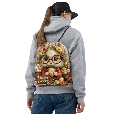 Happy Easter Drawstring bag